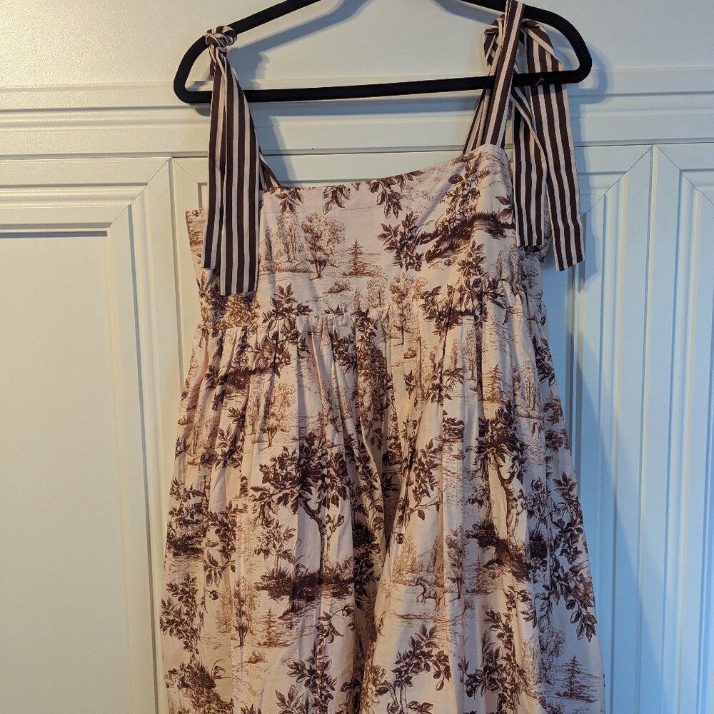 Maeve Toile-Strap Babydoll Mini Dress